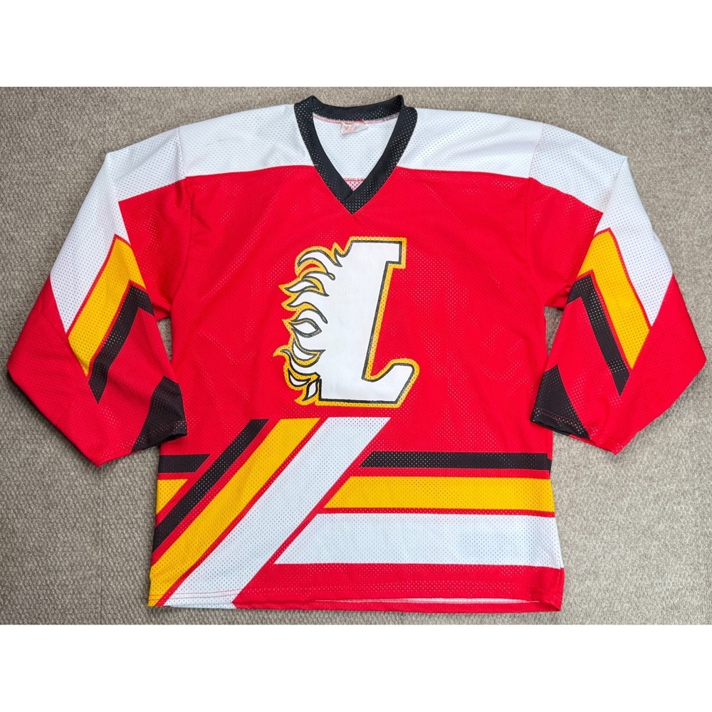 Projoy LPNHA Lawrence Nassau Flames #00 Berger Hockey Jersey‎ Size Medium